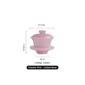 Elegant pink glass gaiwan tea bowl for Kung Fu tea ceremony with 150ml capacity - Pink Gaiwan