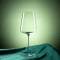 Elegant ultra-thin crystal wine glass with tall slim stem on green backdrop - Ultra-Thin Style C / Single Piece