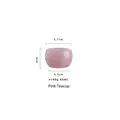 Elegant pink translucent glazed glass Kung Fu teacup with 65ml capacity and size details - Pink Tasting Cup