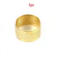 Professional adjustable gold metal sewing thimble ring for DIY beading and embroidery needlework - Copper Thimble / 1 Piece