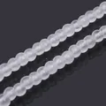 Premium translucent natural white crystal round beads for handmade DIY jewelry making - 6mm (39cm/Strand)