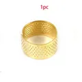 Gold metal sewing thimble finger protector for DIY hand embroidery and beading tools - Copper Thimble / 1 Piece