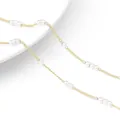 Elegant 14k gold filled chain featuring delicate white pearls for DIY jewelry making - 3.0 Pearl 135S Spacing 2.0CM Design (#01) / 50cm Pack