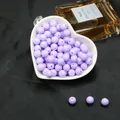 Perles rondes en acrylique violet clair pour bijoux artisanaux et perlage DIY - Diamètre 6mm (200 Pcs/Paquet) / Mauve Clair