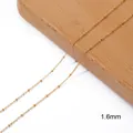 1.6mm 18k gold filled bead saturn chain for handcrafted DIY jewelry making projects - Beaded O-Chain / Width 1.6mm Bead 2.0mm / Gold