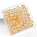 8mm golden jelly bubble round loose beads for DIY handmade jewelry making accessories - 8mm (Approx. 50 Pieces/Pack) / Gold Transparent Double Color Bubble
