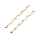 High quality 14K gold filled extender chain featuring star charm for DIY jewelry - Star Style (FGT244) / 60mm (1pc/Pack) / 18K Gold