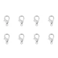 Set mit 8 robusten Karabinerverschlüssen aus Edelstahl in Silber für DIY-Schmuck - Karabinerverschluss / 7×12 mm 5er-Pack / Stahlfarben