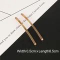 A set of 2 elegant minimalist gold-toned metal bobby pins measuring 8.5cm in length - Silver Bobby Pin / 0.5x8.5cm (Pack of 2)