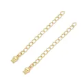 High-quality 14K gold filled extension chains for handmade DIY jewelry accessories - Single Rose Style (FGT244) / 60mm (1pc/Pack) / 14K Gold