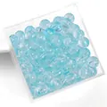 8mm sky blue jelly bubble round loose beads for DIY jewelry making in a clear acrylic box - 8mm (Approx. 50 Pieces/Pack) / Cyan Blue Cool Bubble Round Beads