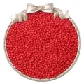 Vibrant red 2mm to 3mm opaque glass seed beads for DIY jewelry making and crafting - Red