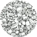Mixed silver Baroque acrylic beads for DIY necklace and bracelet handmade jewelry accessories - 30g Pack / Matte Silver Series