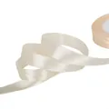 Cream satin ribbon for DIY handmade roses and flower crafting projects - Beige