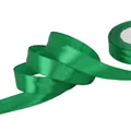 Vibrant green satin ribbon roll for DIY handicraft making and elegant gift wrapping - Green