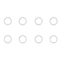 8er-Set silberne Edelstahl-Biegeringe offen für die DIY-Schmuckherstellung und Basteln - Offener Bindering / 1x8mm 200 Stück/Packung / Stahlfarben