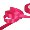 Vibrant fuchsia satin ribbon for DIY handmade flower crafts and gift wrapping - Rose Red