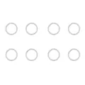 Set mit 8 silbernen Edelstahl-Biegeringen für die DIY-Halsketten- und Armbandherstellung - Offener Bindering / 1x9mm 200 Stück/Packung / Stahlfarben