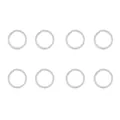 Hochwertige 8-teilige silberne Edelstahl-Biegeringe für DIY-Schmuckherstellung Zubehör - Offener Bindering / 1x10mm 200 Stück/Packung / Stahlfarben
