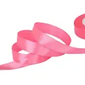 Vibrant pink satin ribbon for DIY crafts, gift wrapping, and handmade floral decorations. - Deep Pink
