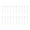 Silberne Edelstahl-Augenstifte für die DIY-Schmuckherstellung und Perlenarbeiten - Ösenstifte / 0.6×15mm (200 Stück/Packung)