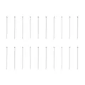 Set aus silbernen Edelstahl-Kopfstiften für DIY-Schmuckherstellung und Perlenzubehör - T-Stifte / 0.7x40mm (100 Stück) / Stahlfarben