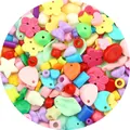 Mixed assortment of colorful acrylic beads for DIY handmade jewelry making crafts - 30g Pack / Spring Color Series