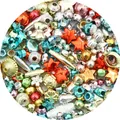 Assorted metallic finish Baroque style acrylic beads for DIY handmade jewelry crafts - 30g Pack / UV Color Series