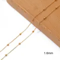 1.6mm 18K gold plated satellite chain with small beads for DIY jewelry making - Beaded O-Chain / Width 1.6mm Bead 3.5mm / Gold