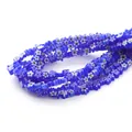 Handmade blue Millefiori glass flower loose beads for DIY jewelry making accessories - 45 Pieces/Pack / Blue