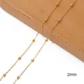 Premium 18K gold filled satellite chain with 2mm beads for handmade DIY jewelry crafting - Width 2.0mm Bead 4mm