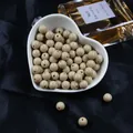 Perles rondes en acrylique kaki pour création de bijoux DIY dans un plat en cœur - Café Clair