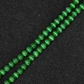 Perle tonde in pietra occhio di gatto verde vibrante per la creazione di gioielli fai da te - Verde scuro