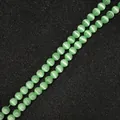 Perle rotonde in pietra occhio di gatto verde per la creazione di gioielli fai da te - Verde erba
