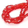 Red Millefiori glass flower loose beads for DIY jewelry making accessories - Bright Red