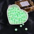 Perles rondes en acrylique vert menthe pour fabrication de bijoux DIY - Vert clair