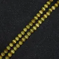 Perle tonde occhio di gatto verde oliva per progetti di gioielleria fai-da-te fatti a mano - Giallo Tigre