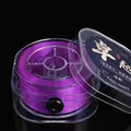Purple flat spandex elastic crystal thread for DIY beading in a clear storage box - 0.8mm approx 100m/roll / Purple