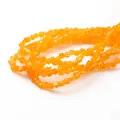 Handmade DIY jewelry making accessories orange millefiori glass flower shaped loose beads - 45 Pieces/Pack / Orange Yellow