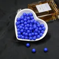 Perles rondes en acrylique bleu brillant pour la fabrication de bijoux et bracelets - Bleu saphir