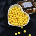 Perles rondes en acrylique jaune pour la fabrication de bijoux DIY - Jaune Foncé
