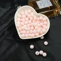 Perles rondes en acrylique rose pour la création de bijoux DIY et d'accessoires - Rose