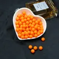 Perles rondes en acrylique orange vif pour bijoux DIY et artisanat. - Rouge Orangé