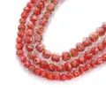 Faceted red rose glass beads for vintage DIY jewelry making, high quality glass spacer beads - Red