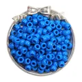 High-quality blue acrylic large-hole barrel beads for DIY handmade jewelry crafting - Solid Royal Blue