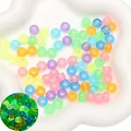 Large hole multicolor glow-in-the-dark acrylic pony beads for DIY jewelry crafts - Luminous Mixed Colors