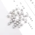Polished silver copper adjustable slider beads with loop for DIY jewelry making - 4mm (10 Pieces/Pack) / White Gold