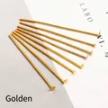Premium gold-plated flat head T-pins for DIY handmade jewelry making accessories - 24mm (ai-200 Pieces/Pack) / Gold
