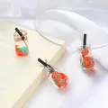 Miniature strawberry glass bottle pendants for creative DIY jewelry making accessories - Red Series