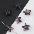 Perle di vetro a forma di stella marina da 15mm viola e arancione per gioielli DIY - 10 Pezzi/Confezione / Blu Scuro Viola